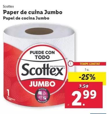 Oferta de Scottex - Papel De Cocina Jumbo por 2,99€ en Lidl