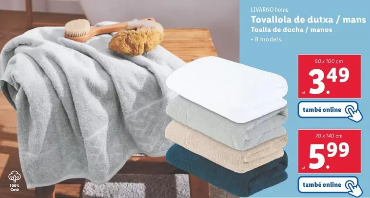 Oferta de Livarno Home - Toalla De Ducha / Manos por 5,99€ en Lidl