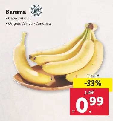 Oferta de Banana por 0,99€ en Lidl