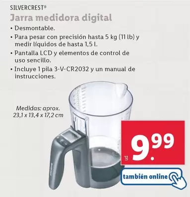 Oferta de SilverCrest - Jarra Medidora Digital por 9,99€ en Lidl