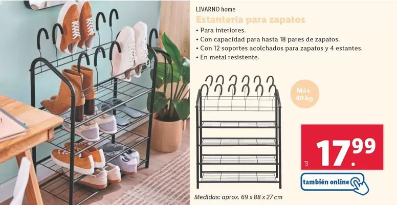 Oferta de Livarno Home - Estanteria Para Zapatos por 17,99€ en Lidl