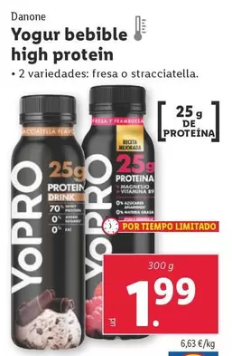 Oferta de Danone - Yogur Bebible High Protein por 1,99€ en Lidl