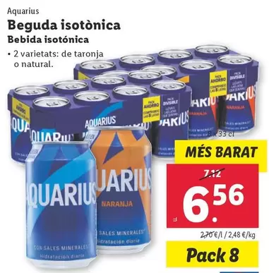 Oferta de Aquarius - Bebida Isotónica por 6,56€ en Lidl