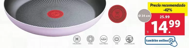 Oferta de Tefal - Sarten De Aluminio por 14,99€ en Lidl