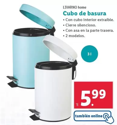 Oferta de Livarno Home - Cubo De Basura por 5,99€ en Lidl