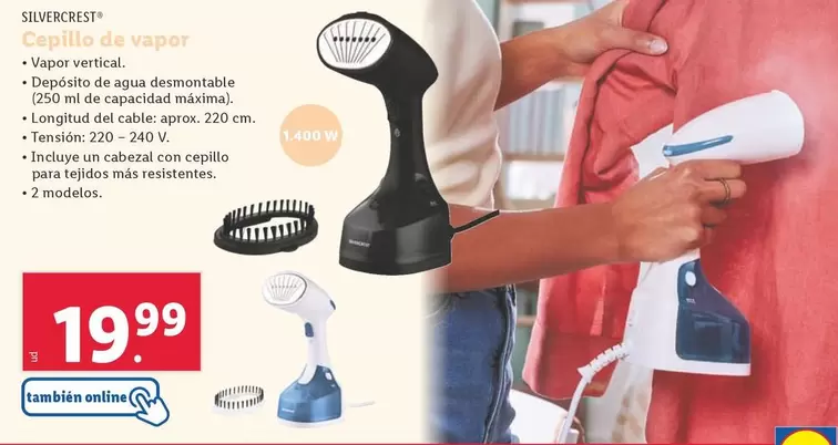 Oferta de SilverCrest - Cepillo De Vapor por 19,99€ en Lidl