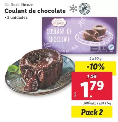 Oferta de Confiserie Firenze - Coulant De Chocolate por 1,79€ en Lidl