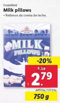 Oferta de Crownfield - Milk Pillows por 2,79€ en Lidl