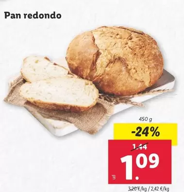 Oferta de Pan Redondo  por 1,09€ en Lidl