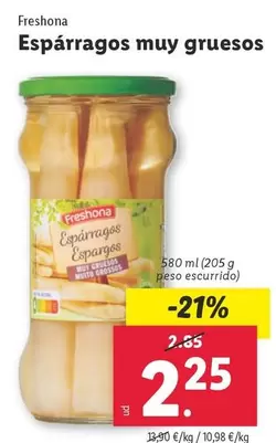 Oferta de Freshona - Espárragos Muy Gruesos por 2,25€ en Lidl