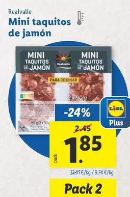 Oferta de Realvalle - Mini Taquitos De Jamón  por 1,85€ en Lidl