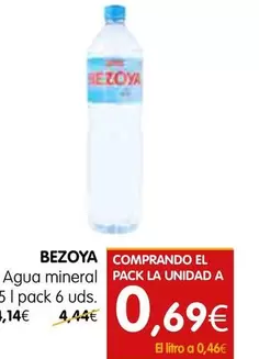 Oferta de Bezoya - Agua Mineral por 0,69€ en Dicost