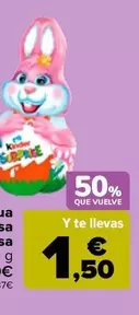 Oferta de Kinder - Conejo De Pascua  Azul O Rosa  Sorpresa por 2,99€ en Carrefour