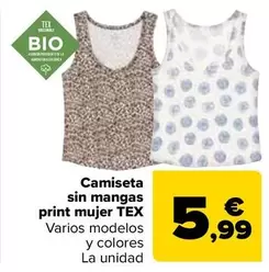 Oferta de Tex - Camiseta Sin Mangas Print Mujer  por 5,99€ en Carrefour