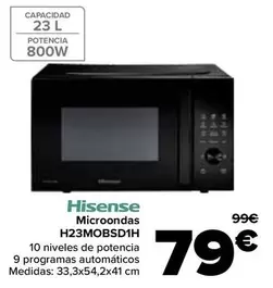 Oferta de Hisense - Microondas H23MOBSD1H por 79€ en Carrefour