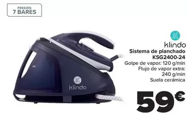 Oferta de Klindo - Sistema De Planchado KSG2400-24 por 59€ en Carrefour
