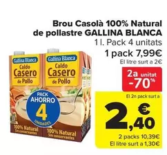Oferta de Gallina Blanca - Caldo Casero 100% Natural De Pollo en Carrefour