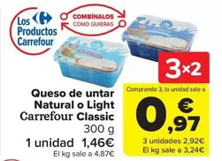 Oferta de Carrefour - Queso De Untar Natural O Light Classic en Carrefour