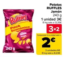 Oferta de Ruffles - Patatas  Jamón en Carrefour