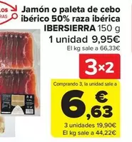 Oferta de Ibersierra - Jamón O Paleta De Cebo Ibérico 50% Raza Ibérica  en Carrefour
