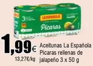 Oferta de La Española - Aceitunas Picaras Rellenas De Jalapeno por 1,99€ en Froiz