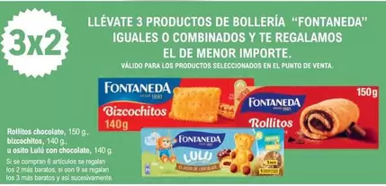 Oferta de Fontaneda - llevate 3 productos de bolleria en E.Leclerc