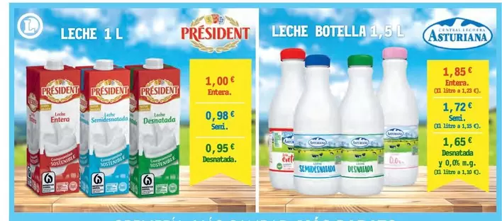 Oferta de La Asturiana - Leche Botella por 0,98€ en E.Leclerc