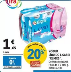 Oferta de Eliges - Yogur Liquido por 1,65€ en E.Leclerc