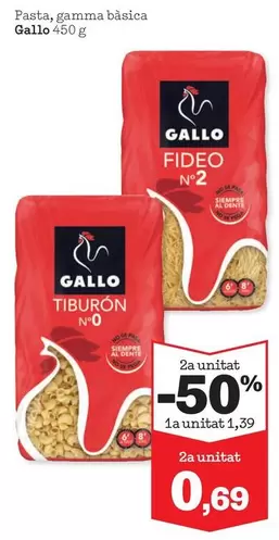 Oferta de Gallo - Pasta, Gamma básica por 1,39€ en Sorli