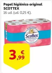 Oferta de Scottex - Papel Higienico Original por 3,99€ en Alcampo