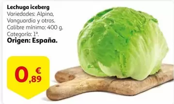 Oferta de Lechuga Iceberg por 0,89€ en Alcampo