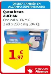 Oferta de Auchan - Queso Fresco por 1,97€ en Alcampo