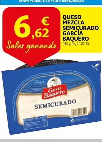 Oferta de García Baquero - Queso Mezcla Semicurado por 6,62€ en Alcampo