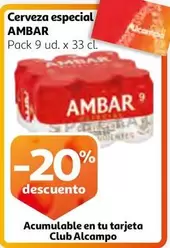 Oferta de Ambar - Cerveza Especial en Alcampo
