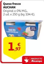 Oferta de Auchan - Queso Fresco por 1,97€ en Alcampo