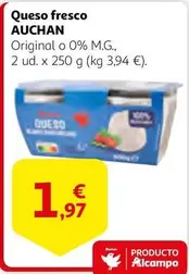Oferta de Auchan - Queso Fresco por 1,97€ en Alcampo