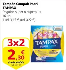 Oferta de Tampax - Tampón Compak Pearl por 3,45€ en Alcampo