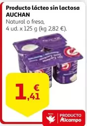 Oferta de Auchan - Producto Lacteo Sin Lactosa por 1,41€ en Alcampo