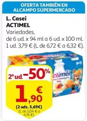 Oferta de Actimel - L.Casei por 3,79€ en Alcampo