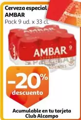 Oferta de Ambar - Cerveza Especial en Alcampo