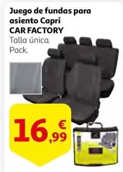 Oferta de Car Factory - Juego De Fundas Para Asiento Capri por 16,99€ en Alcampo