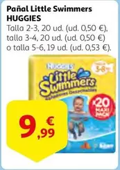Oferta de Huggies - Pañal Little Swimmers por 9,99€ en Alcampo
