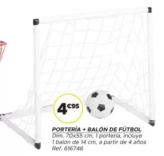 Oferta de Portería + Balón De Fútbol por 4,95€ en GiFi