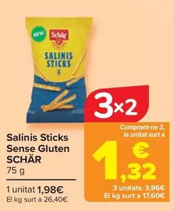 Oferta de Schär - Salinis Sticks Sin Gluten  en Carrefour