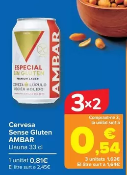 Oferta de Ambar - Cerveza  Sin Gluten  en Carrefour