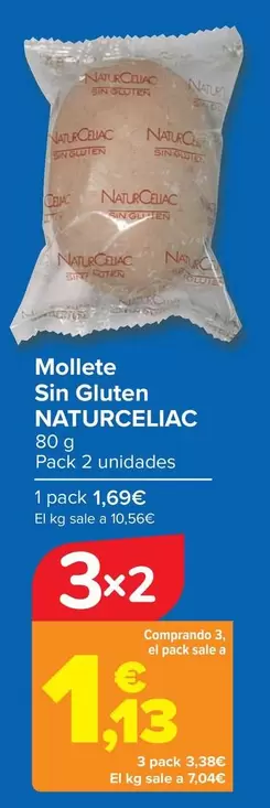 Oferta de Naturceliac - Mollete Sin Gluten en Carrefour