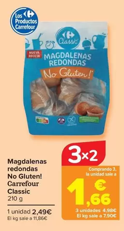 Oferta de Carrefour Classic - Magdalenas Redondas No Gluten!  en Carrefour