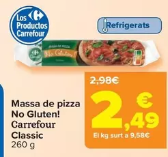 Oferta de Carrefour Classic - Masa De Pizza No Gluten!  por 2,49€ en Carrefour