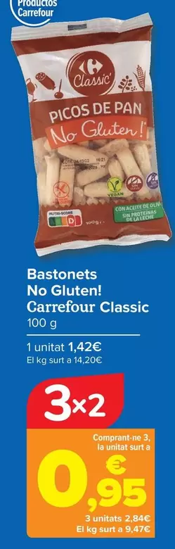 Oferta de Carrefour Classic - Picos No Gluten en Carrefour