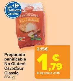 Oferta de Carrefour Classic - Preparado Panificable No Gluten! por 1,79€ en Carrefour